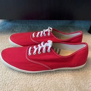 Keds Classic Canvas Red White Mens Size 12 Used